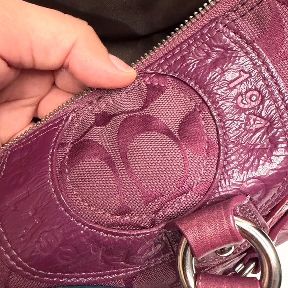 Coach Ashley Pieced Patchwork Satchel w Strap Shoulder Bag  Rare - Picture 14 of 16